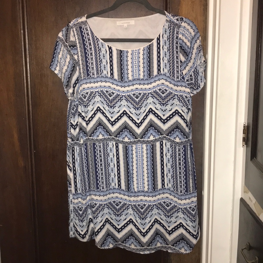 Patterned cotton lightweight dress